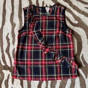 J Crew Factory Tartan Ruffle Sleeveless Top 4